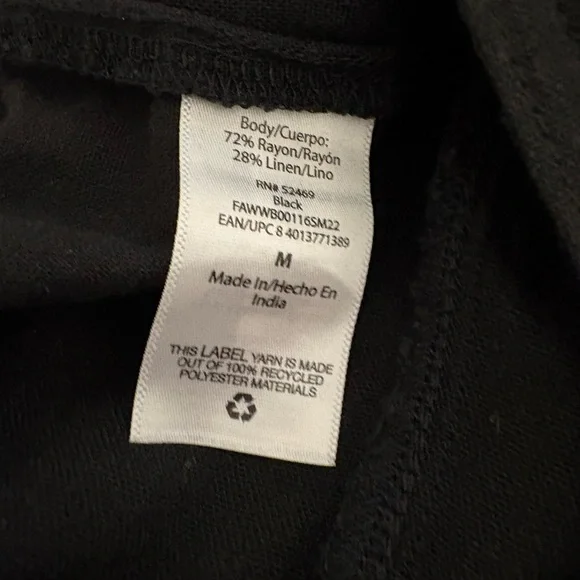 Free Assembly Black Linen Blend Women’s Shorts Sleek Everyday Staple Size Medium - Picture 14 of 14